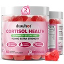 duwhot Cortisol Gummies, 15 in 1 Lower Cortisol Supplements for Women, w. Ashwagandha, Magnesium, Phosphatidylserine, Folate for Hormone Balance, Mood, Focus, Sleep Support, Sugar Free, Vegan, 120