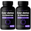 NutraChamps Liver Cleanse Detox & Repair Formula, Milk Thistle Extract with Silymarin, Artichoke, Dandelion, Chicory Root Powder, Premium Liver Support Pills Supplement, 60 Capsules (Pack of 2)