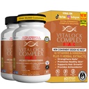 Vitalock Complex MAX Hair, Nails & Skin Formula, Biotin, Folate, Vitamins A B C D E, 60 Capsules (2)