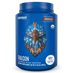 BIRDMAN Falcon Vegan蛋白蛋白粉组织、Stevia和无糖、植物蛋白、低碳、乳制品、Keto、Non Whey蛋白、蛋白质、Piobiotic、Pea蛋白 QQ巧克力-Flavor - 37种