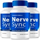 Nerve Sync Capsules, Official Nerve Sync Advanced Nerve Health Supplement Pills - Maximum Strength, All Natural Healthy Circulation & Stable Levels, NerveSync Support Reviews (3 Pack)