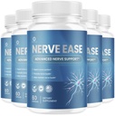 (5 Pack) Nerve Ease Capsules - Nerve Ease Advanced Nerve Support Pills, NerveEase Support Maximum Strength All Natural Premium Formula for Overall Health & Wellness, 300 Capsules for 5 Months