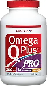 Sinatra Omega Q Plus PRO 医生 – 专业强心与健康老化支持,200毫克CoQ10和90毫克Resveratrol用于优化细胞能生产(90软胶)