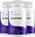 Neurocept Supplement Capsules – All Natural Maximum Strength Formula, Focus & Memory Support (3 Pack – 180 Capsules)