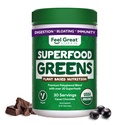 Feel Great Operof Foods Greens Powder - Cocoa 巧克力 | 水果和蔬菜补充 | 20余种绿色,水果和蔬菜,纤维,Probiotics和消化酶 | 30种服务