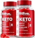 (2 Pack) FitFive Nutrition Keto ACV Gummies, Official Fit Five Nutrition Keto Gummies, Apple Cider Vinegar Supplement, All Natural Keto+ACV Gummy, Keto Plus ACV, Fit5 Nutrition Review (120 Gummies)