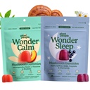 Plant People Wellness Bundle – WonderSleep Mushroom Gummies + WonderCalm Ashwagandha Gummies – Sugar-Free Sleep & Stress Support, Vegan-Friendly (60 Ct Each)