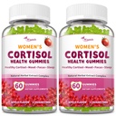 Cortisol Gummies For Women- Promote Relaxation and Support Mood- Natural Ingredients with Ashwagandha, Rhodiola Rosea, etc. Cortisol Manager Gummies for Adrenal Support​,Vegan,Apple Flavor,120 Count