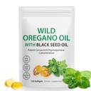 Oil of Oregano Softgels, 120 Count 2 in 1 6000mg Oil of Oregano with Black Seed Oil 200mg, Plant Based, Organic Oregano Oil Supplement Capsules, Non-GMO & Immune Support