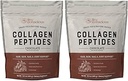 Live Agented Collagen Peptides Powder - 巧克力Collagen Powder - 头发,皮肤,钉子,以及联合支持 - 类型 I & III Grass-Fed Collagen 男女补充(2-Pack)