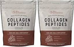 Live Agented Collagen Peptides Powder - 巧克力Collagen Powder - 头发,皮肤,钉子,以及联合支持 - 类型 I & III Grass-Fed Collagen 男女补充(2-Pack)