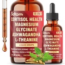 11in1 Cortisol Support Drops Liquid Supplement for Brain Health & Mood Balance & Rest Well - with Magnesium Glycinate, Ashwagandha, L-Theanine & Phosphatidylserine - 1 FL Oz - 30 Servings