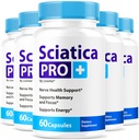 (5 Pack) Sciatica Pro Plus Capsules - Sciatica Pro+ Capsule Support Advanced Formula, SciaticaPro Plus Pills All Natural Vitamin Premium for Welness & Overall Health, 300 Capsules for 5 Months