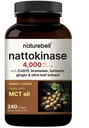 NatureBell Nattokinase 4,000 FU Per Serving, 240 Softgels – 7-in-1 Formula with CoQ10, Bromelain, Turmeric | Enteric Coated with MCT Oil | Gluten Free