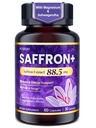 Saffron Extract Supplements 88.5mg for Women with Ashwagandha – L-Theanine & Magnesium – Supports Mood & Daily Energy – Botanical Blend – 60 Vegan Capsules for Adults (30-Day Supply)