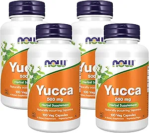 NNO Supplies, Yucca (Yucca spp.) 500 mg, 4:1 集中,草药补充, 100 Capsules (Pack of 4)