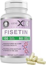 Genex公式 Fisetin 100mg/Servering (60 Capsules) - 支持健康老化的抗氧化剂,脑健康与认知健康 - 非GMO, Gluten Free, Vegetarian - 2个月供应
