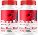 (2 Pack) GlucoBio Capsules - 官方Gluco生物辅助药,总体平衡的高级公式 GlucoBio Pills, GlucoBio 补编,Glucovio Reviews, 60 Capsules for 2 个月