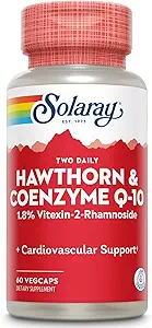 SOLARAY 保障的概率 霍桑 & CoQ10, Veg Cap (Btl-Plastic) 600mg → | 60ct