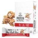 Genius Gourmet Nut Roll Bars Vanilla Caramel Peanut – 10g Protien, Zero Added Sugar, Gluten Free, Non-GMO – Sweet Snack & Dessert for Adults and Kids – 10 Ct Box