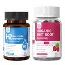 Daily Hydration & Active Wellness Bundle – Molecular Hydrogen Water Tablets + Organic Beet Root Gummies – Supports Energy, Circulation, Recovery - Sugar Free, Vegan, Non-GMO