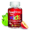 Feel Great Apple Cider Vinegar Gummies for Kids | Rich in Digestive Enzymes & Natural Antioxidants for Gut Health | Vegan Gummy Supports Healthy Nutrient Absorption | 60 Day Supply