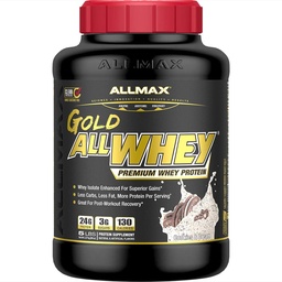 ALLMAX Gold ALLWHEY Whey Protein Powder, Cookies & Cream, 5 lb, 24g Protein Per Scoop, High Protein for Muscle Recovery, Lean Muscle Growth & Post Workout Nutrition, Gluten Free, 71 Servings