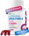 Urolithin A Supplement 1700mg with NAD+, CoQ10, Trans-Resveratrol Supplement for Men Women, 60 Softgel for Daily Health and Antioxidant Support, 肌肉能量,健康衰老,高度生物可用性