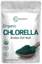 有机氯粉,10 Ounce,破碎细胞壁,富含维根蛋白和维生素,Raw,Bulk Premium Chlorella 补充剂,维根友好型,无辐射型