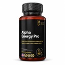 Alpha Energy Pro – Natural Energy & Focus Supplement with Caffeine & B Vitamins – Daily Energy Support for Mental Clarity & Productivity – 60 Capsules