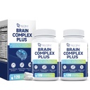 2-Pack Brain Supplements for Memory and Focus | Nootropic with Bacopa Monnieri, Lion's Mane, Alpha GPC, Ginkgo Biloba | Mental Clarity & Cognitive Support | Vitamin B6 & B12 Neuro Health