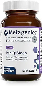 改性素 Tran-Q Sleep - 用于压力管理和睡眠支持 - 与加州Poppy,英国拉凡德 & Passion Flower Sheb - Melatonin Free - 60 片
