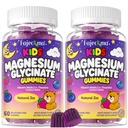Magnesium Glycinate Gummies for Kids 4+: Sugar Free Chewable Organic Magnesium Gummy with L-Theanine Vitamin B12 B6 D3 Zinc Omega Calcium - Natural Zzz Support Non-GMO Berry Flavor(120Count)