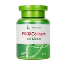 PQQ 补充 20mg QQ (Pyrrolocalinoline Quinone) 推广 Mitochondridrial Biogens, 配有 Collagen, Nicotinamide, Astaxanthin, Hyaluronic 酸用于能量优化和睡眠支持, 支持头发,皮肤