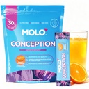 MOLO Conception Fertility Supplement for Women- Supports Ovulation Egg Quality and Ovarian Health, CoQ10 Iodine Selenium Taurine Blend- 30 Stick Packs Sweet Orange- Non GMO Gluten Free Vegetarian