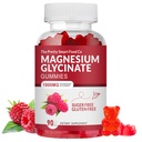 Magnesium Glycinate Gummies 1000mg - 90 Ct | Magnesium Potassium Supplements for Relaxation, Stress Relief, with Vitamin D, B6, CoQ10 for Calm Mood & Sleep Support - Raspberry Gummies