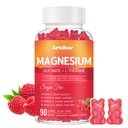 Magnesium Glycinate Gummies 1000mg Complex, Sugar Free Magnesium Supplement with Magnesium L-Threonate, L-Theanine, Taurine, CoQ10, D3 K2, Calcium & Potassium, Raspberry Flavor, 90 Count