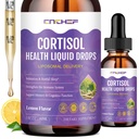 Cortisol Supplement Liquid Drops, Hormone Balance for Women Men Cortisol Detox with Magnesium Glycinate, L-Theanine, Rhodiola Rosea, Ashwagandha, Phosphatidylserine, Mood Focus, Sleep Support, 2 Fl Oz