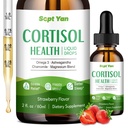 Cortisol Supplements Liquid Drops for Women and Men with Phosphatidylserine, Magnesium, Ashwagandha, Vitamins, Cortisol Detox Calm Drops for Supplements Mood, Focus, Sleep, 2 FL.OZ Vegan