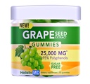 葡萄籽 葡萄籽油 25,000 mg 50x 原 | > 95% 多酚 | #1 葡萄籽 Gummys in USA | 糖 无糖 Vegan | Grape Flavor 60 cm
