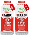 Herbal Clean Qcarbo32 Same-Day Detox Cleanse Drink (Pack of 2) - Tropical Flavor Full Body Cleanse* Detox Drink for Moderate Toxin Level*, Vitamin B2 and Vitamin B12 for Men & Women (32fl oz)