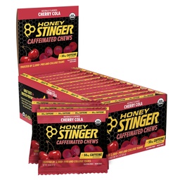 蜂蜜 Stinger Cherry Cola Cafected Energy Chew, Gluten Free, 配以咖啡因, 用于运动、跑步和表演, 家庭运动营养和健身运动, 预和中期工作, 12 Pack, 23.2 Ounce