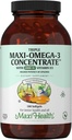 Omega 3 Supplement - Omega-3 Fish Oil Triple Concentrate with Vitamin D3 - Potent Source of EPA/DHA Fatty Acids - Heart, Brain, Joint Health - Kosher Certified Wild Caught Marine Fish - 180 Softgels