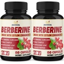 2 Pack Berberine HCl-Plus 锡兰桂,图尔克,Milk 硝酸盐,蒿科,黑椒,Berberine HCI 根补充药 - Immune系统