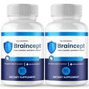 Braincept Capsules, Official Brain Cept Supplement for Brain Health & Memory Support - Maximum Strength, Advanced Formula Nootropic Pills, All Natural Braincept Support Reviews (2 Pack)