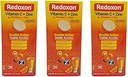 Redoxon Vitamin C 平板电脑 橙色Flavor, Effervescent 双行动补充维生素C和锌用于免疫系统支持,健康生活方式,以及更多能量; 3-Pack 20平板电脑