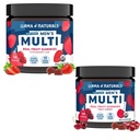 Llama Naturals Multivitamin for Men Vegan, Organic Gummies with Vitamin D, C and K, Men's Real Fruit Gummy Vitamins, Cherry and Strawberry, 120 Ct