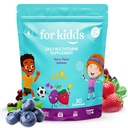 Daily Multivitamins for Kids Ages 2+, Berry Gummies with 11 Essential Vitamins & Minerals for Immune Support, Bone Health & Brain Function - No Sugar, Non-GMO, Gelatin-Free - 30 Count