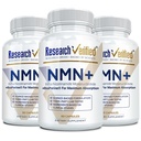 Research Verified NMN - Boost Cellular Energy, Support Healthy Aging & Vitality - 500mg Pure NMN - 60 Capsules - Pack of 3