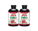 Barlean's Pack of 2 Vitamin D3 Liquid Supplement for Kids and Adults, 5000 IU Vitamin D, Strawberry Milkshake, Non-GMO, Gluten and Dairy Free, 5.6 oz Each